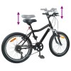 Gyerek bicikli 24 hüvelyk 6-speed 8-12 éves korig fekete