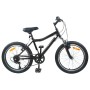 Gyerek bicikli 24 hüvelyk 6-speed 8-12 éves korig fekete