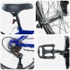 Gyerek bicikli 24 hüvelyk 6-speed 8-12 éves korig sötét kék