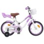 Gyerek bicikli segédkerékkel 12 hüvelyk 2-4 éves korig lila