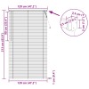 Zsaluzia sötét barna mintával 213 x 120 cm 25 mm pvc