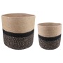 Növényi cserép készlet 2 pcs természetes és fekete ø 28 x 28 cm