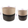 Növényi cserép készlet 2 pcs természetes és fekete ø 28 x 28 cm