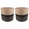 Növényi cserép készlet 2 pcs természetes és fekete ø 28 x 28 cm