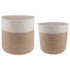 Növényi cserép készlet 2 pcs természetes és fehér ø 28 x 28 cm