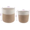 Növényi cserép készlet 2 pcs természetes és fehér ø 28 x 28 cm
