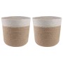 Növényi cserép készlet 2 pcs természetes és fehér ø 21 x 21 cm