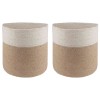 Növényi cserép készlet 2 pcs természetes és fehér ø 28 x 28 cm