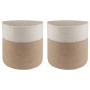 Növényi cserép készlet 2 pcs természetes és fehér ø 28 x 28 cm
