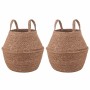 Kézi növényedény 2 pcs természetes ø 22 x 20 cm 100% tengeri fű
