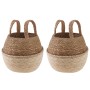 Kézi növényedény 2 pcs fehér ø 22 x 20 cm 100% tengeri fű