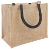 Juta táskák 5 pcs természetes és fekete 26 x 22 x 14 cm