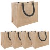 Juta táskák 5 pcs természetes és fekete 26 x 22 x 14 cm
