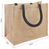 Juta táskák 5 pcs természetes és fekete 26 x 22 x 14 cm
