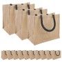 Juta táskák 50 pcs természetes és fekete 26 x 22 x 14 cm