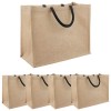 Juta táskák 5 pcs természetes és fekete 42 x 33 x 19 cm