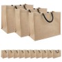 Juta táskák 50 pcs természetes és fekete 42 x 33 x 19 cm