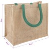Juta táskák 5 pcs természetes és zöld 26 x 22 x 14 cm
