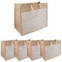 Juta kézi táskák zsebbel 5 pcs 42 x 33 x 19 cm 100% tossa juta
