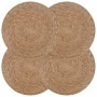Tengeri fű terítők 4 pcs természetes ø 30 cm 100% tengeri fű