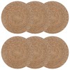 Tengeri fű terítők 6 pcs természetes ø 30 cm 100% tengeri fű