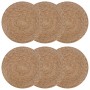 Tengeri fű terítők 6 pcs természetes ø 30 cm 100% tengeri fű