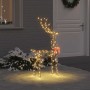 3d rénszarvas 140 led meleg fehér 70 x 41 x 128 cm rattan