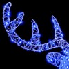Rénszarvas fej 140 led-del kék 68 x 36,5 x 62,5 cm akril