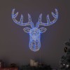 Rénszarvas fej 140 led-del kék 68 x 36,5 x 62,5 cm akril