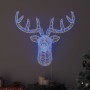 Rénszarvas fej 140 led-del kék 68 x 36,5 x 62,5 cm akril