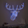 Rénszarvas fej 140 led-del kék 68 x 36,5 x 62,5 cm akril