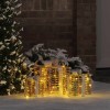 Ajándékdoboz 60 led-del 3 pcs meleg fehér 20 x 20 x 20 cm pet