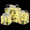 Ajándékdoboz 60 led-del 3 pcs meleg fehér 20 x 20 x 20 cm pet