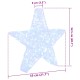 3d csillag 50 led-del hideg feher 55 x 53.5 x 10 cm akril