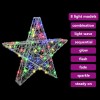 3d csillag 50 led-del sokszínű 55 x 53.5 x 10 cm akril