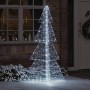 Karácsonyfa 240 led-del hideg fehér 180 cm akril