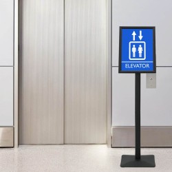 Pedestal poszter állvány fekete a3 alumínium és pvc