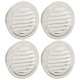 Levegő szellőzőfedél 4 pcs ezüst 125 mm rozsdamentes acél
