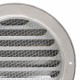 Levegő szellőzőfedél 2 pcs ezüst 150 mm rozsdamentes acél