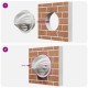 Levegő szellőzőfedél 2 pcs ezüst 150 mm rozsdamentes acél