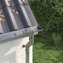 Cseppentő levélvédő 2 pcs ezüst 50 mm rozsdamentes acél