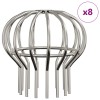 Cseppentő levélvédő 8 pcs ezüst 110 mm rozsdamentes acél