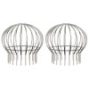 Cseppentő levélvédő 2 pcs ezüst 160 mm rozsdamentes acél