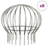Cseppentő levélvédő 8 pcs ezüst 160 mm rozsdamentes acél