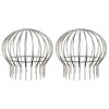 Cseppentő levélvédő 2 pcs ezüst 200 mm rozsdamentes acél