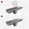 Cseppentő levélvédő 8 pcs ezüst 200 mm rozsdamentes acél