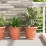 Kerek virágcserép 24 pcs tégla vörös ø 34 x 28 cm műanyag