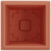 Négyzet virágcserép 6 pcs tégla vörös 23 x 23 x 17,5 cm műanyag