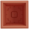 Négyzet virágcserép 6 pcs tégla vörös 33 x 33 x 26 cm műanyag