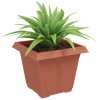 Négyzet virágcserép 6 pcs tégla vörös 38 x 38 x 30 cm műanyag